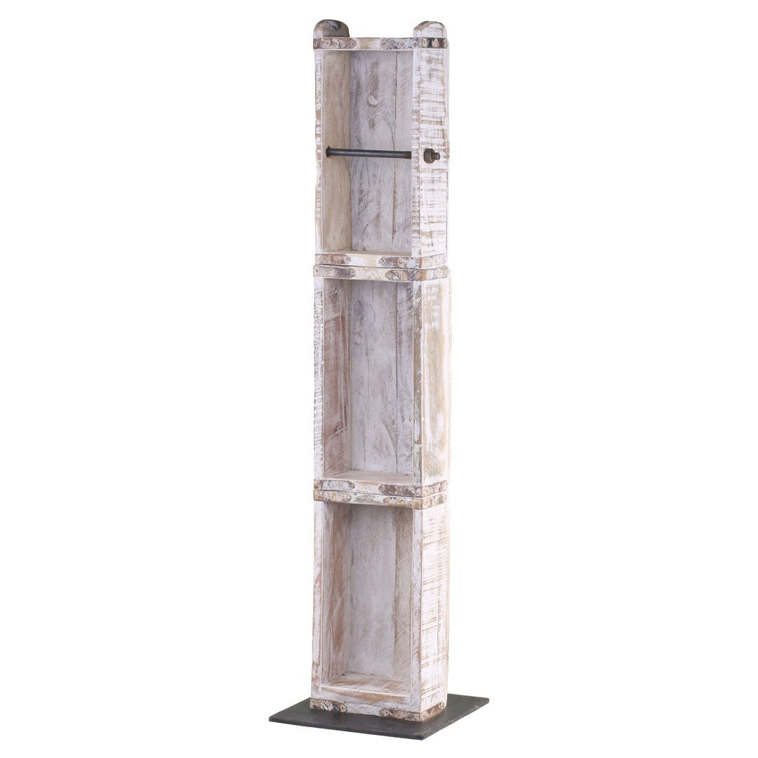Toiletpapierhouder voor aan de wand, baksteenvorm, hout